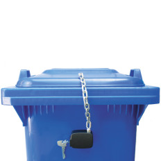 Kettingslot Close-up van een draadcontainer voor 80L - 1100L