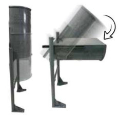 Cesta de rua urbana. Parede semi-circular. Cinza 30l