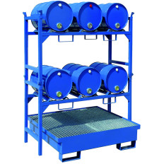 Bañera de captura de metal para 4 barriles 200L 120x120cm