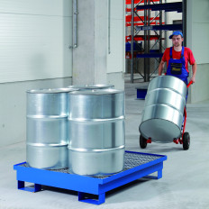 Metalo užfiksavimo vonia 4 bareliams 200L 120x120 cm