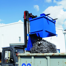 Containercontainer met kantelende geopende flap onder 600L