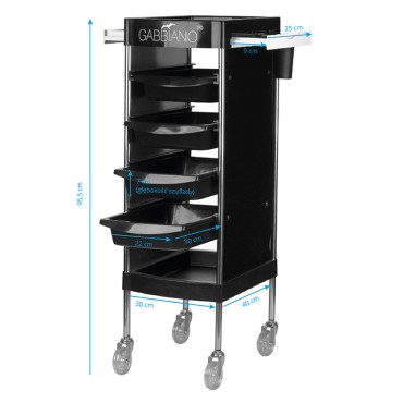 Gabbiano fx11f sort frisørassistent