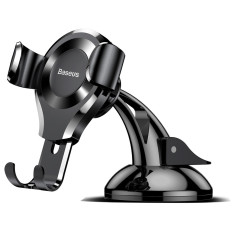 Pega de carro gravitacional para um telefone em um copo ou uma placa de distribuição. Preto oscculum