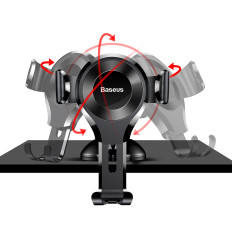 Pega de carro gravitacional para um telefone em um copo ou uma placa de distribuição. Preto oscculum