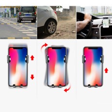 Gravitacijski nosilec avtomobilov za telefon na oknu z distribucijsko ploščo. OSCculum rdeča