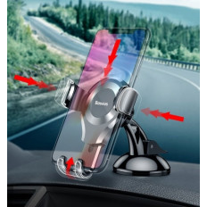 Gravitacijski nosilec avtomobilov za telefon na oknu z distribucijsko ploščo. OSCculum rdeča