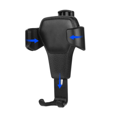 Bilholder for gravitasjonstelefon med ventilasjonsspireringsbilholder H01 svart