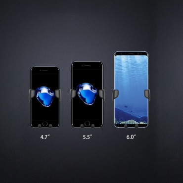 Auto turētājs gravitācijas telefonam ar ventilācijas pārbaudes auto turētājs H01 Black