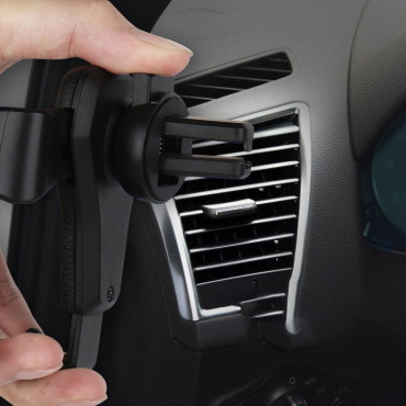 Titulaire de voiture pour téléphone gravitationnel avec porte-voiture Ventilation H01 Noir