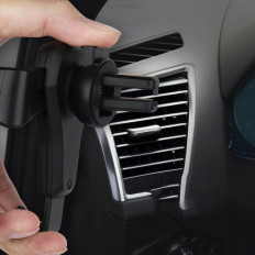 Bilholder for gravitasjonstelefon med ventilasjonsspireringsbilholder H01 svart