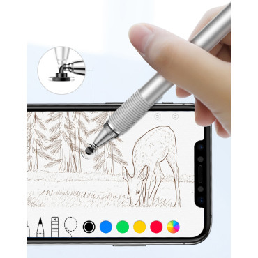 Dvostranski kapacitivni sllični disk Stylus + Ielepis Silver Pen