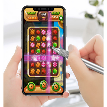 Kétoldalas kapacitív ceruza lemez stylus + ielepis ezüst toll