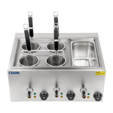 Makaroner Matlar za kuhanje testenin in cmoki z zapestijo 3 komore s pipami