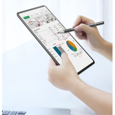 Kétoldalas kapacitív ceruza lemez stylus + ielepis ezüst toll