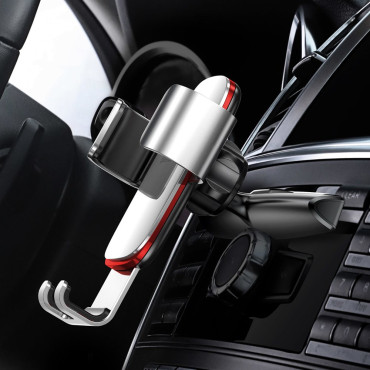 Metalen Car Gravity Handgreep op Silver CD-slot