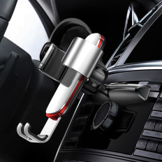 Metalen Car Gravity Handgreep op Silver CD-slot