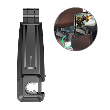 Car Hanger Holder on Phone 4.0 '' - 6.5 '' on the Black headrest