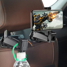 Porte-cintre de voiture sur le téléphone 4.0 '' - 6.5 '' sur l'appui-tête noir