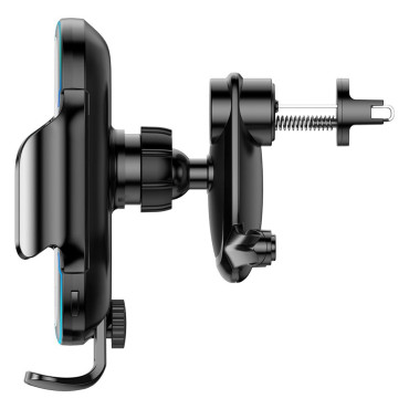 Cargador inalámbrico de soporte de automóvil eléctrico automático qi 15w negro