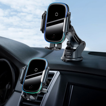 Automaatne elektriautode hoidja traadita laadija qi 15w must