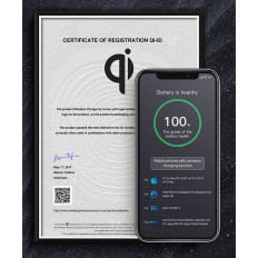 Cargador inalámbrico de soporte de automóvil eléctrico automático qi 15w negro
