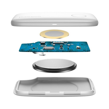 T2 Keychain Mini Wireless Locator Lai atslēgas un citi vienumi White