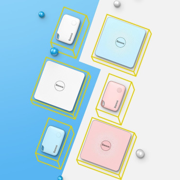 T2 Keychain Mini Wireless Locator Lai atslēgas un citi vienumi White