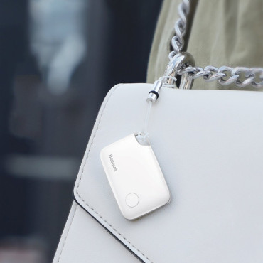 T2 Keychain Mini Wireless Locator Lai atslēgas un citi vienumi White