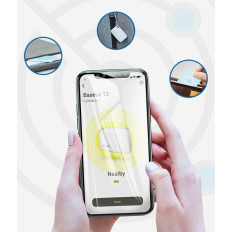 T2 Keychain Mini Wireless Locator Lai atslēgas un citi vienumi White