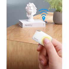 T2 Portachiavi Keychain Mini Localizzatore wireless per chiavi e altri articoli Bianco