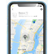 T2 Keychain Mini Wireless Locator Lai atslēgas un citi vienumi White