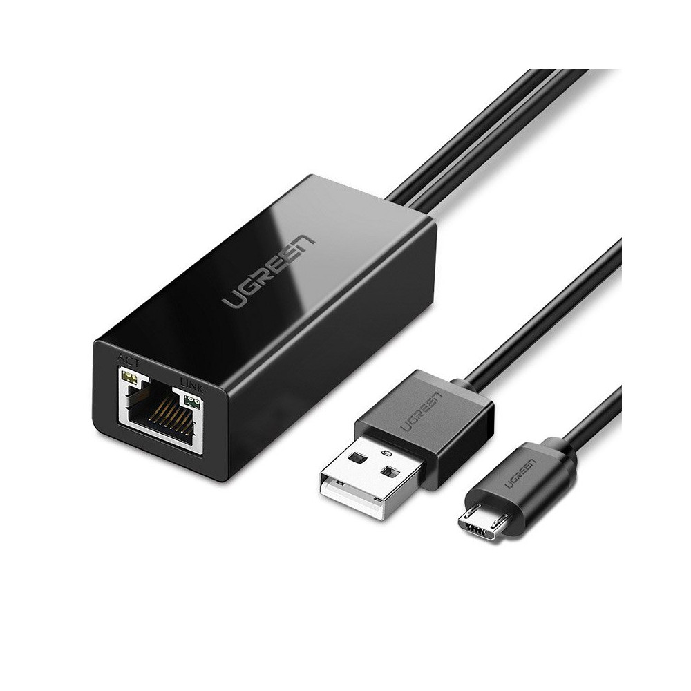Scheda di rete Micro USB 100Mbps LAN esterna per Chromecast 1M nero