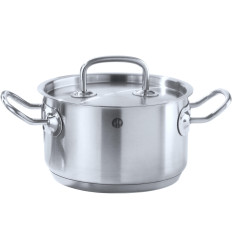 Garnek średni Kitchen Line z pokrywką 1,9 l śr. 160 x 95 mm - Hendi 836101