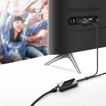 Ārējā LAN Micro USB 100Mbps tīkla karte Chromecast 1M Black
