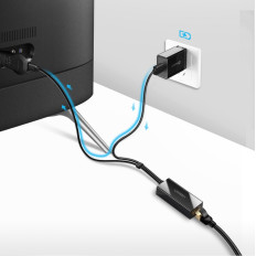 Ārējā LAN Micro USB 100Mbps tīkla karte Chromecast 1M Black