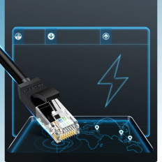 Patchcord kabeļu tīkla kabelis Ethernet RJ45 CAT 6 UTP 1000Mbps 2m