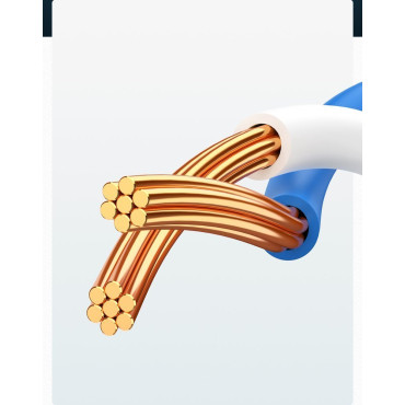 Kábel káblovej siete patchcord Ethernet RJ45 CAT 6 UTP 1000Mbps 2m