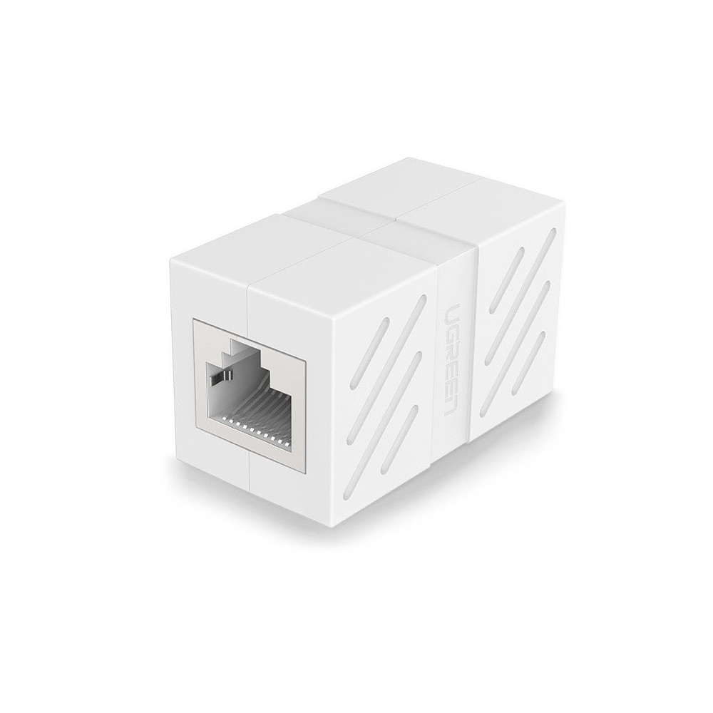 Kopplingskontakten på nätverkskabelparet RJ45 Vit