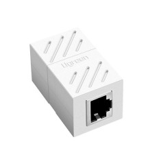 Kupplungsanschluss des Netzwerkkabelsystems RJ45 weiß