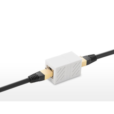 Conector de acoplamento da rede Cabo Par RJ45 Branco