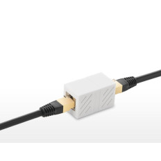 Connecteur de couplage de la paire de câbles réseau RJ45 Blanc