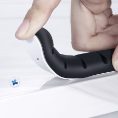 Selbstklebender Organizer für 4 Kabel Drähte Set 2 stücke schwarz