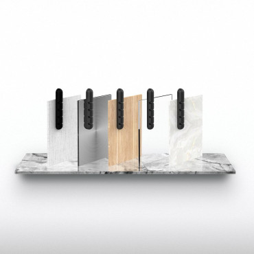 Selvklebende arrangør for 4 kabler ledninger satt 2pcs svart