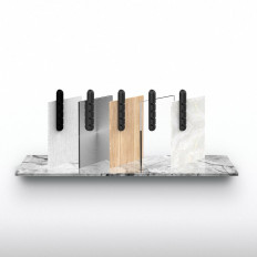 Selvklebende arrangør for 4 kabler ledninger satt 2pcs svart