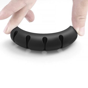 Pašlīmējošs organizators 4 kabeļu vadiem SET 2GCS Black