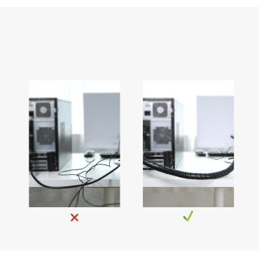5m svart kabel maskering maskin