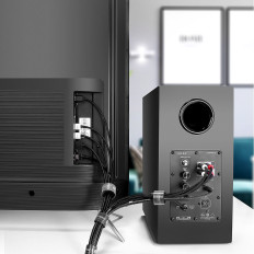 Cinta del organizador de velcro para cables de 5 m negro