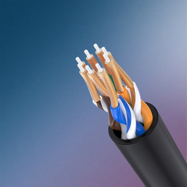 Kábel patchcord Ethernet RJ45 CAT 6A UTP 1000MBPS 1M