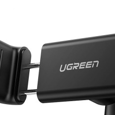 Autohouder voor telefoongesp op het zwarte dashboard