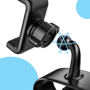 Car holder for phone Buckle on the black dashboard